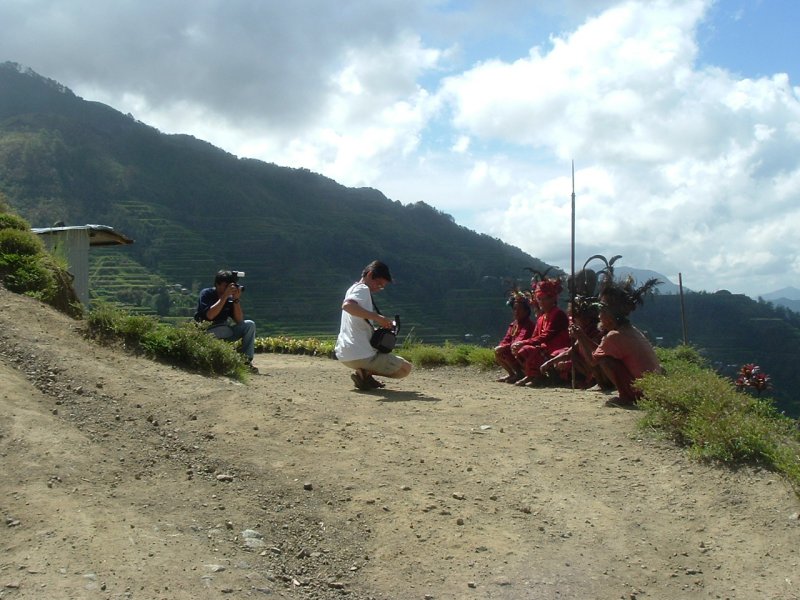 Kuya and me photographing the Igorots