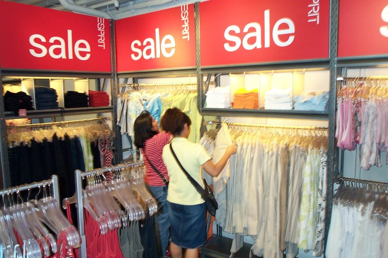 Vi and Via in an Esprit Store on Nathan Road, Yau Ma Tei