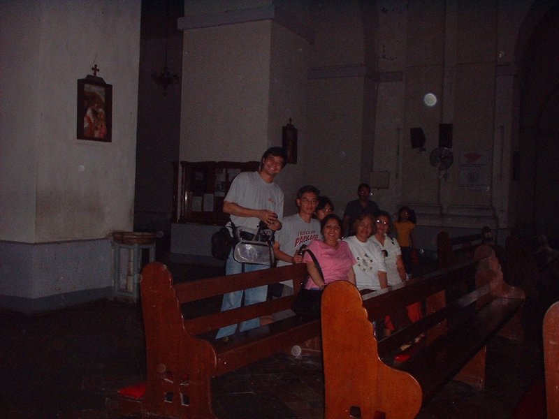 Party people inside the church