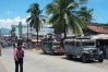 Town of Solano, Nueva Vizcaya -- see jeepney with passengers on the roof!